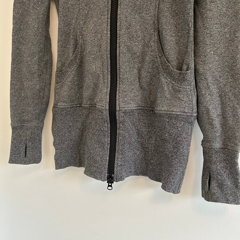 LULULEMON Scuba Full Zip Hoodie Heathered Gray Size 4 - Picture 4 of 10